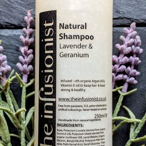 natural shampoo lavender geranium